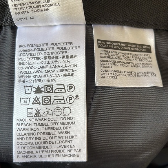 Levi’s Premium Math Club Flare Trousers Bonnie Plaid Rinse Wool Blend Size 29 - Picture 10 of 13